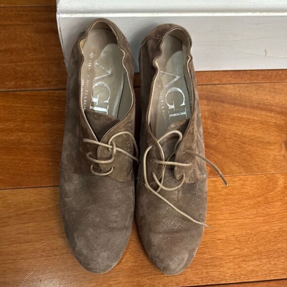 AGL Women's Desert Lace Up Wedge Heels Booties Attilio Giusti Leombruni size 39 - Picture 10 of 10